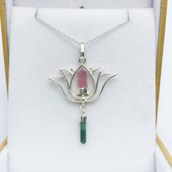 Pink tourmaline pendant