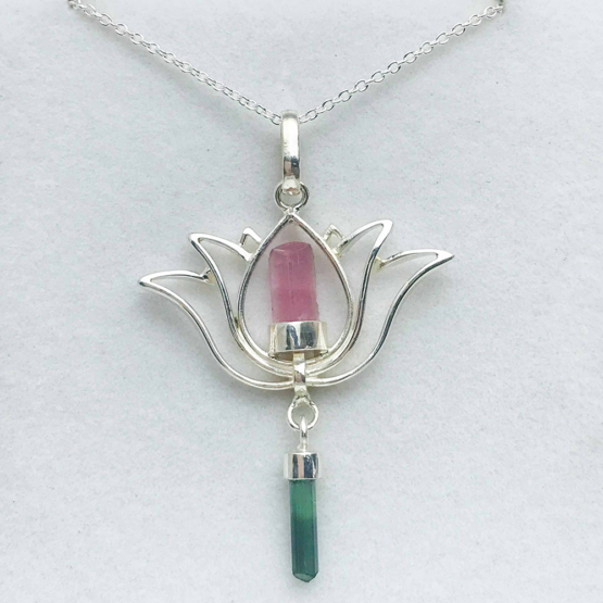 Pink tourmaline pendant
