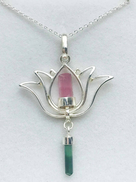 Pink tourmaline pendant