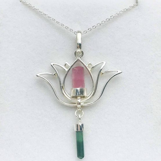 Pink tourmaline pendant