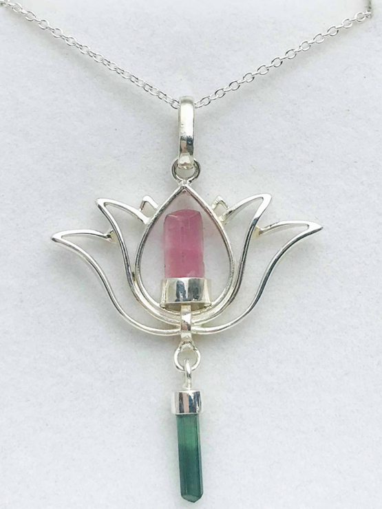 Pink tourmaline pendant