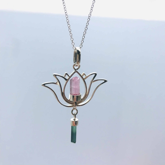 Pink tourmaline pendant