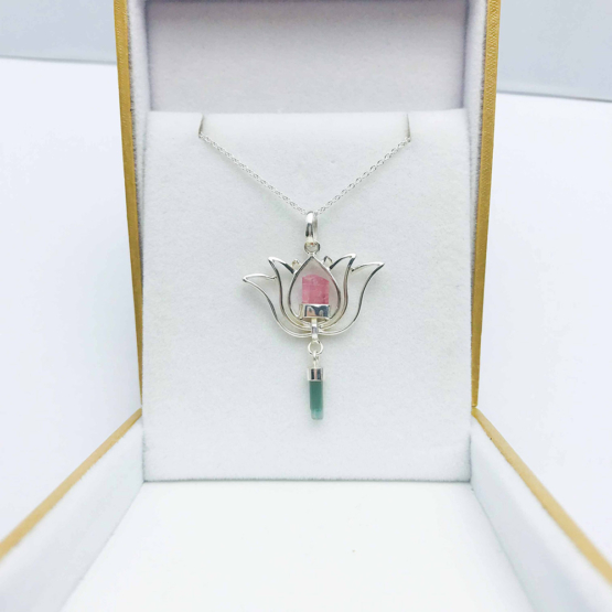 Pink tourmaline pendant