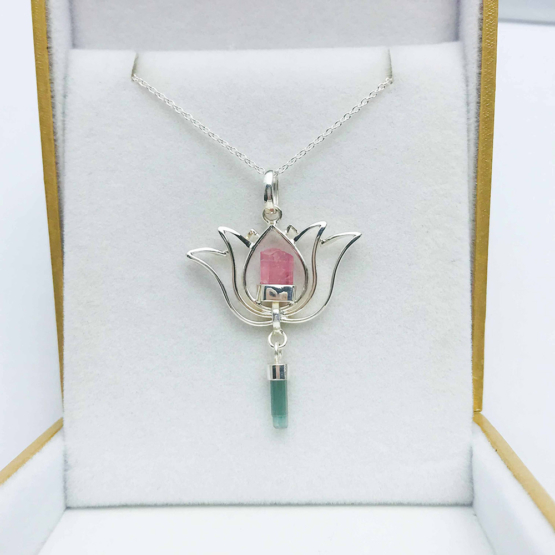 Pink tourmaline pendant