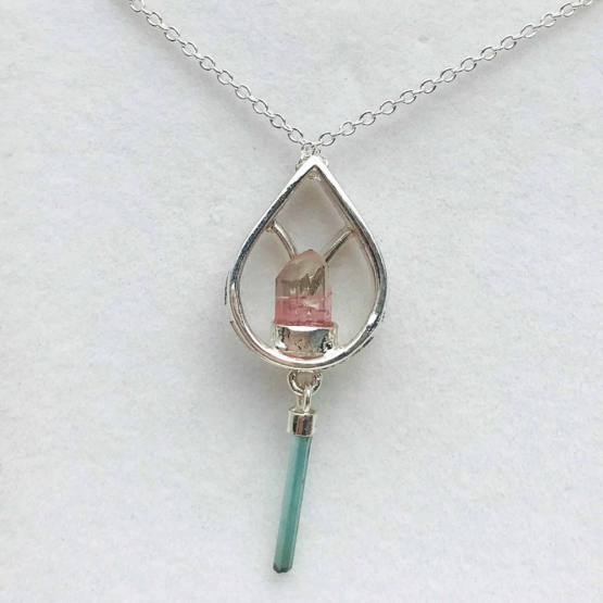 Pink tourmaline pendant