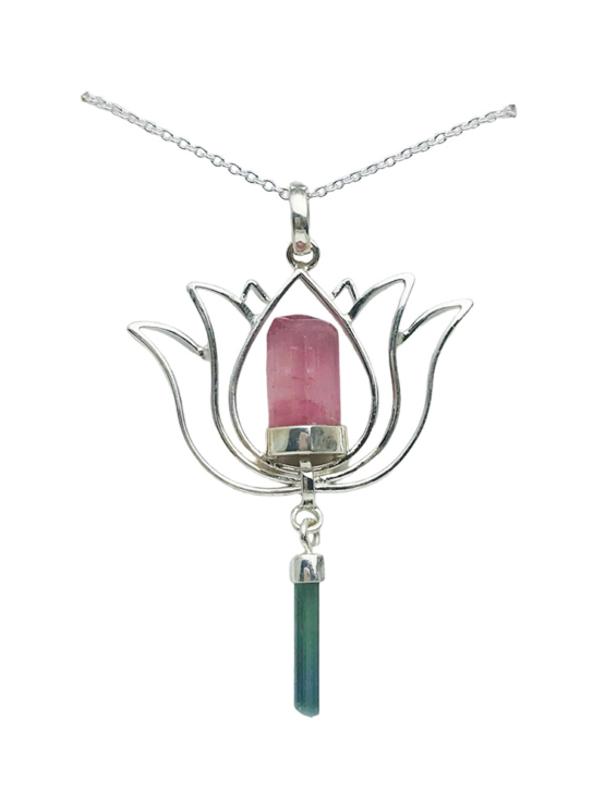 Pink tourmaline pendant