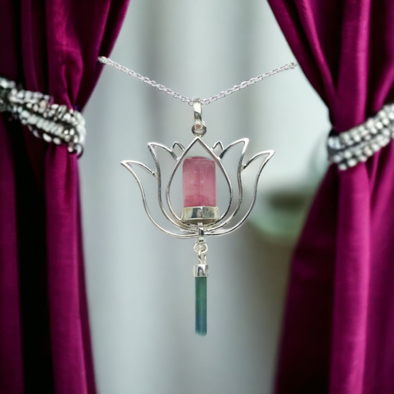 Pink tourmaline pendant