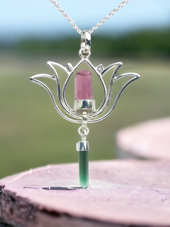 Pink tourmaline pendant