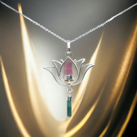 Pink tourmaline pendant