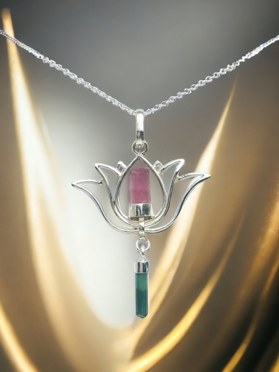 Pink tourmaline pendant