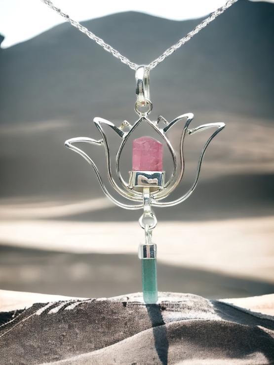 Pink tourmaline pendant