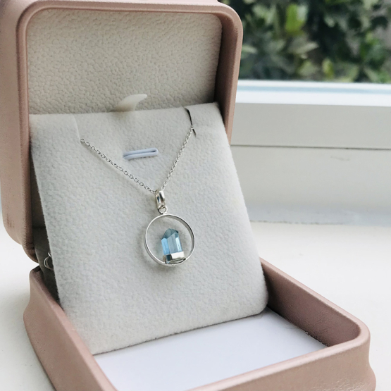 aquamarine pendant necklace
