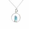 terminated point aquamarine pendant – Aquamarine crystal pendant necklace – Circle aquamarine pendant …