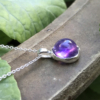 High quality cabochon amethyst pendant for girls-round amethyst pendant -natural amethyst pendant