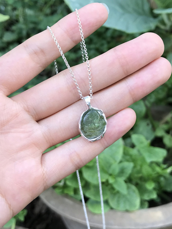 green tourmaline pendant