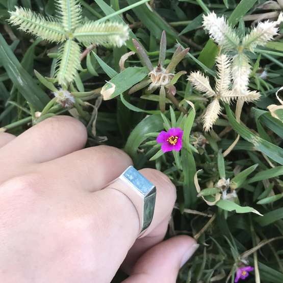 Raw aquamarine ring for girls