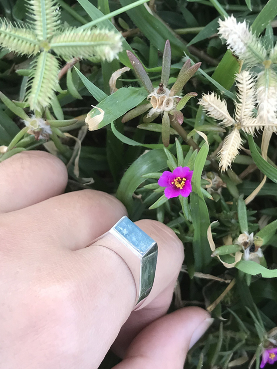 Raw aquamarine ring for girls