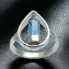 Raw aquamarine ring for girls