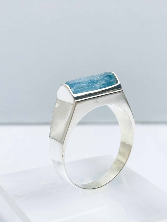 Raw aquamarine ring for girls