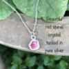 Raw red spinel pendant