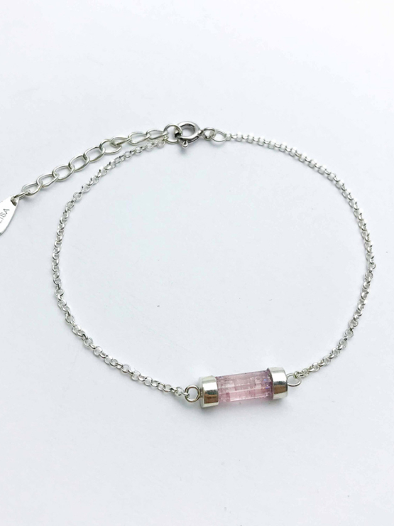 Pink tourmaline bracelet for girls