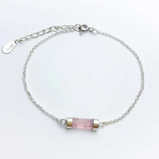 Pink tourmaline bracelet for girls