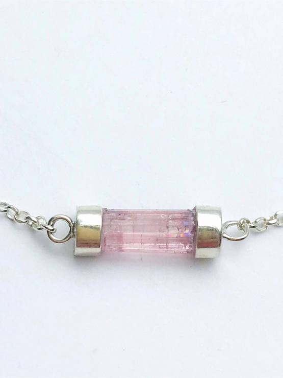 Pink tourmaline bracelet for girls