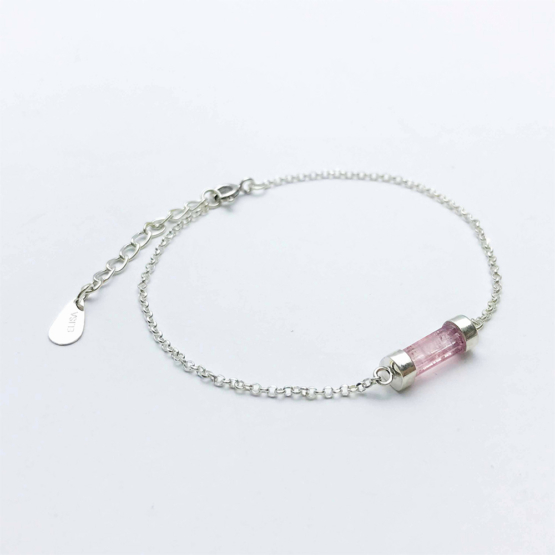 Pink tourmaline bracelet for girls