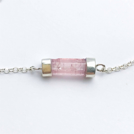 Pink tourmaline bracelet for girls