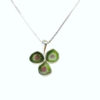 Clover watermelon tourmaline pendant sterling silver watermelon tourmaline pendant