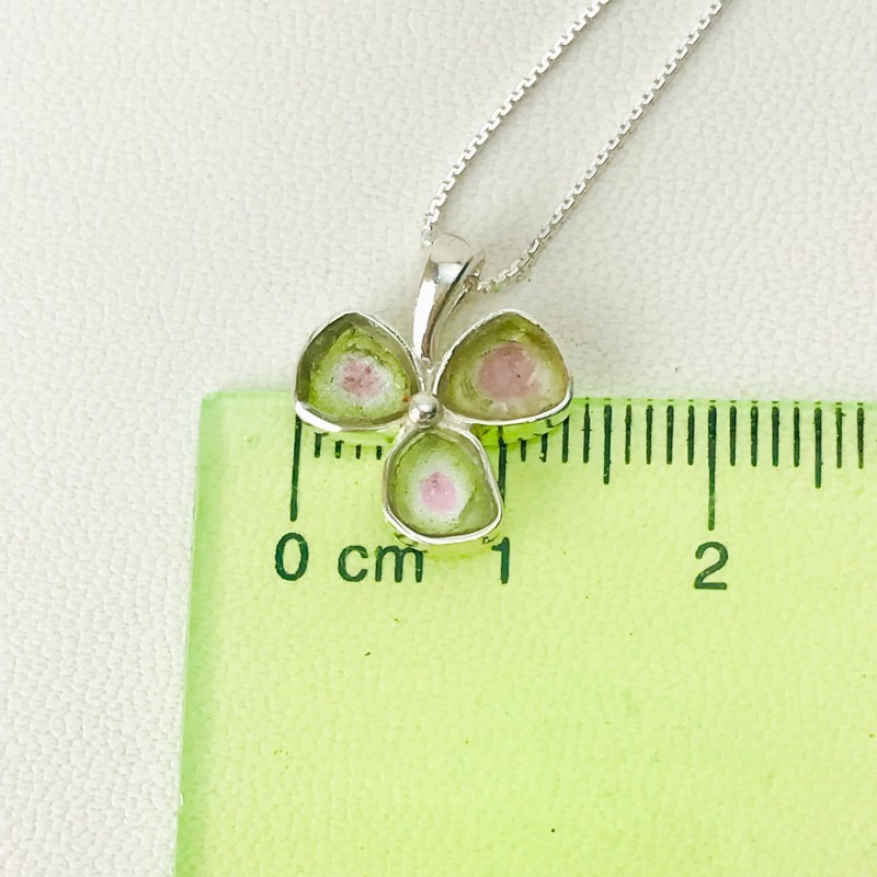 Clover watermelon tourmaline pendant sterling silver watermelon tourmaline pendant Clover watermelon tourmaline pendant sterling silver watermelon tourmaline pendant