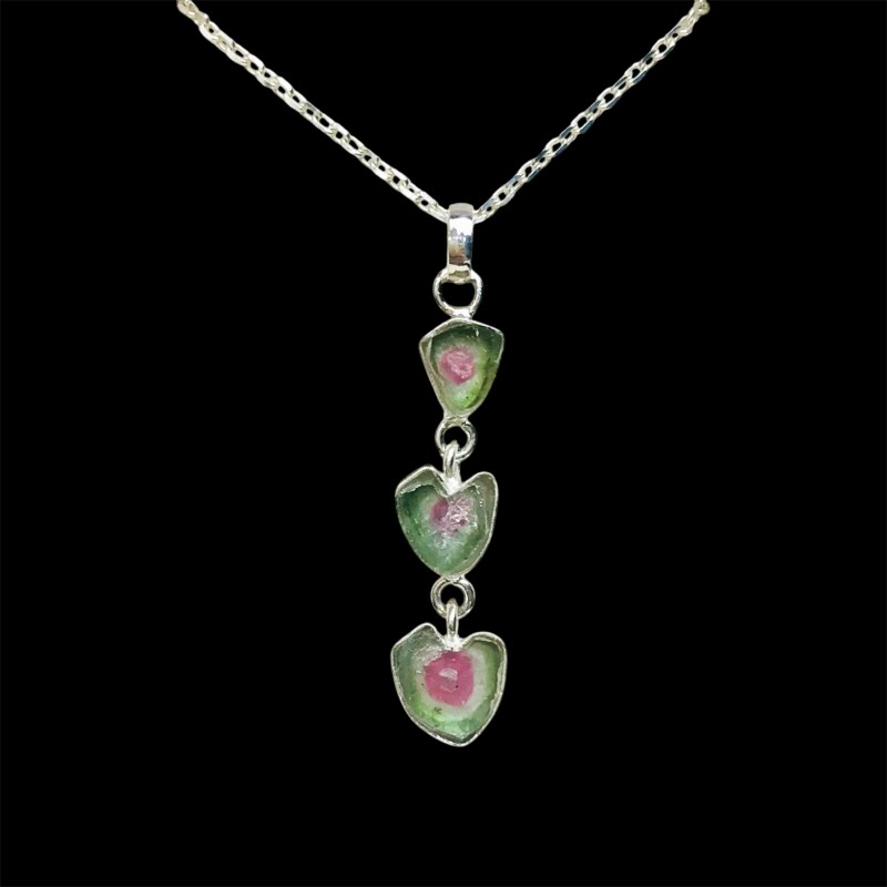Combined watermelon tourmaline pendant sterling silver watermelon tourmaline pendant Combined watermelon tourmaline pendant sterling silver watermelon tourmaline pendant