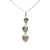 Combined watermelon tourmaline pendant sterling silver watermelon tourmaline pendant