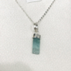 Indicolite tourmaline pendant- Raw tourmaline pendant-Paraiba tourmaline pendant necklace-Indicolite tourmaline crystal pendant