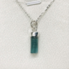 Indicolite tourmaline pendant- Raw tourmaline pendant-Paraiba tourmaline pendant necklace-Indicolite tourmaline crystal pendant