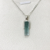 Indicolite tourmaline pendant- Raw tourmaline pendant-Paraiba tourmaline pendant necklace-Indicolite tourmaline crystal pendant