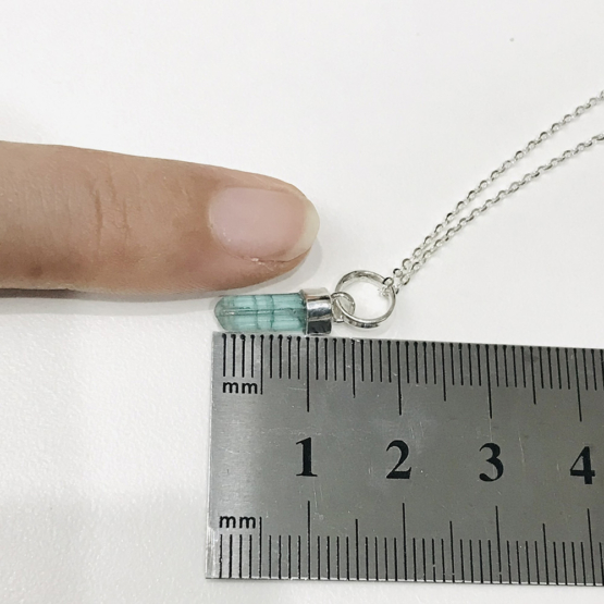 Indicolite tourmaline pendant- Raw tourmaline pendant-Paraiba tourmaline pendant necklace-Indicolite tourmaline crystal pendant