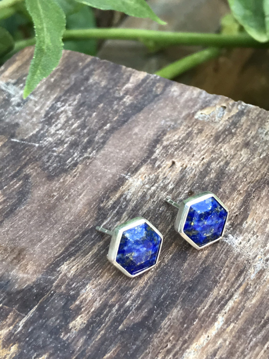 Lapis earrings for girls- Lapis lazuli dangle earrings - lapis jewelry- Blue stone earrings