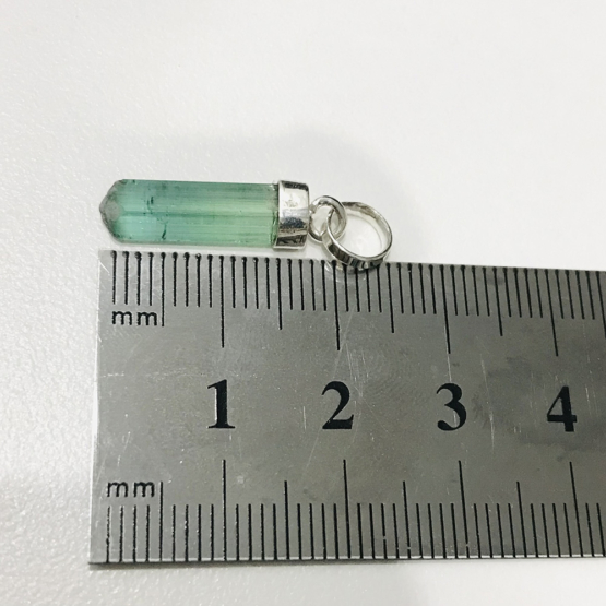 Natural green tourmaline pendant for women- Raw green tourmaline pendant- green tourmaline pendant- tourmaline crystal pendant