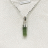 Natural green tourmaline pendant for women- Raw green tourmaline pendant- green tourmaline pendant- tourmaline crystal pendant