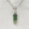 Natural green tourmaline pendant for women- Raw green tourmaline pendant- green tourmaline pendant- tourmaline crystal pendant