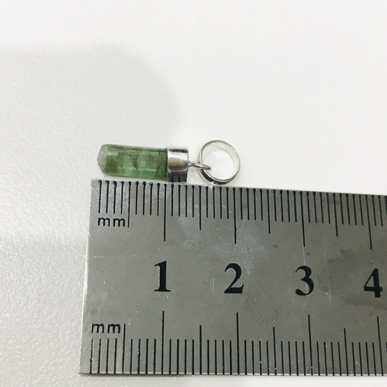 Natural green tourmaline pendant for women- Raw green tourmaline pendant- green tourmaline pendant- tourmaline crystal pendant