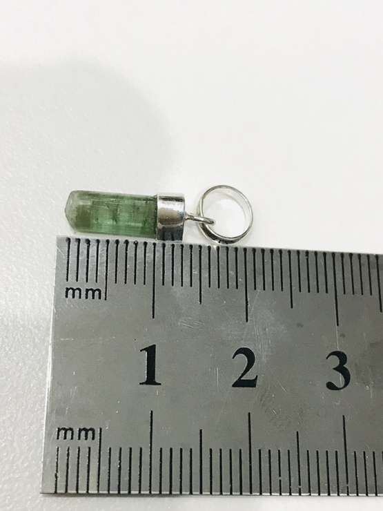 Natural green tourmaline pendant for women- Raw green tourmaline pendant- green tourmaline pendant- tourmaline crystal pendant