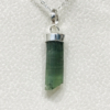 Natural green tourmaline pendant for women- Raw green tourmaline pendant- green tourmaline pendant- tourmaline crystal pendant