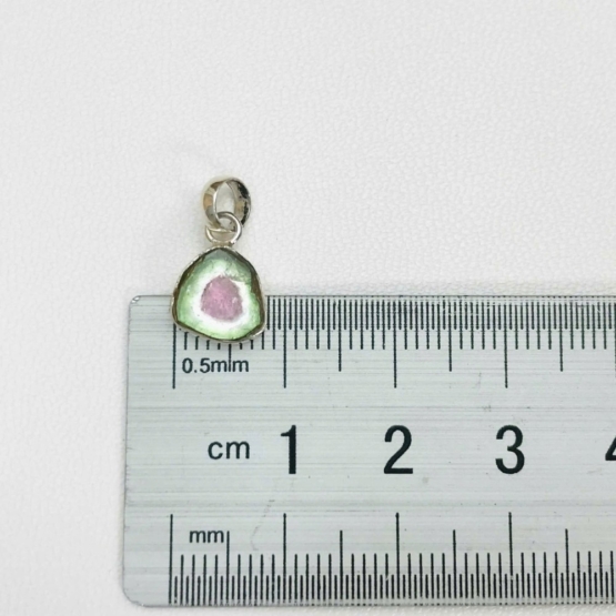 Watermelon tourmaline pendant necklace- watermelon tourmaline necklace for girls- watermelon tourmaline jewelry
