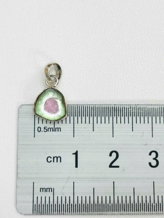 Watermelon tourmaline pendant necklace- watermelon tourmaline necklace for girls- watermelon tourmaline jewelry