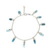 Aquamarine anklet for girls- Aquamarine crystal anklet - raw aquamarine anklet - Blue stone anklet (1)