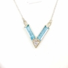 Aquamarine choker necklace for girls