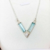 Aquamarine choker necklace for girls