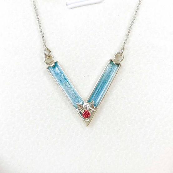 Aquamarine choker necklace